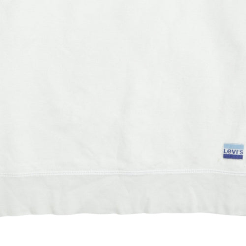 Levi's Men's White Crew Neck Pullover Sweatshirt Size L
