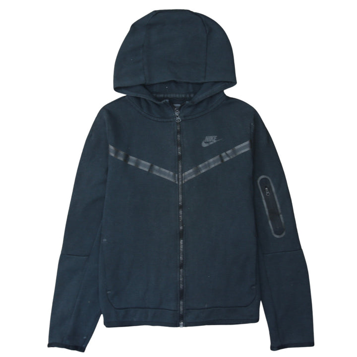 Nike Boys Black XL Full Zip Fleece Hoodie with Logo and Hood