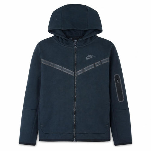 Nike Boys Black XL Full Zip Fleece Hoodie with Logo and Hood