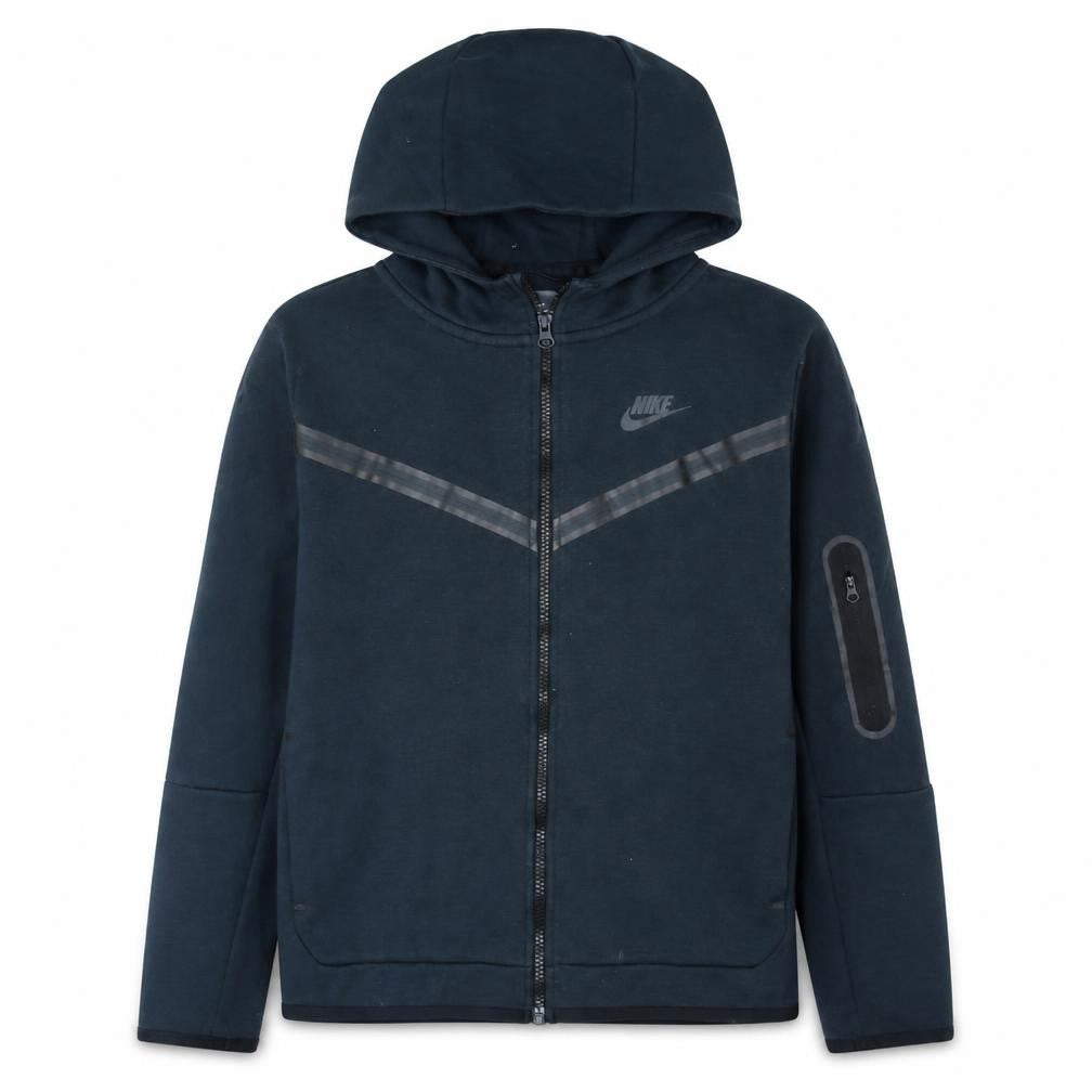 Nike Boys Black XL Full Zip Fleece Hoodie with Logo and Hood