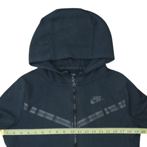 Nike Boys Black XL Full Zip Fleece Hoodie with Logo and Hood