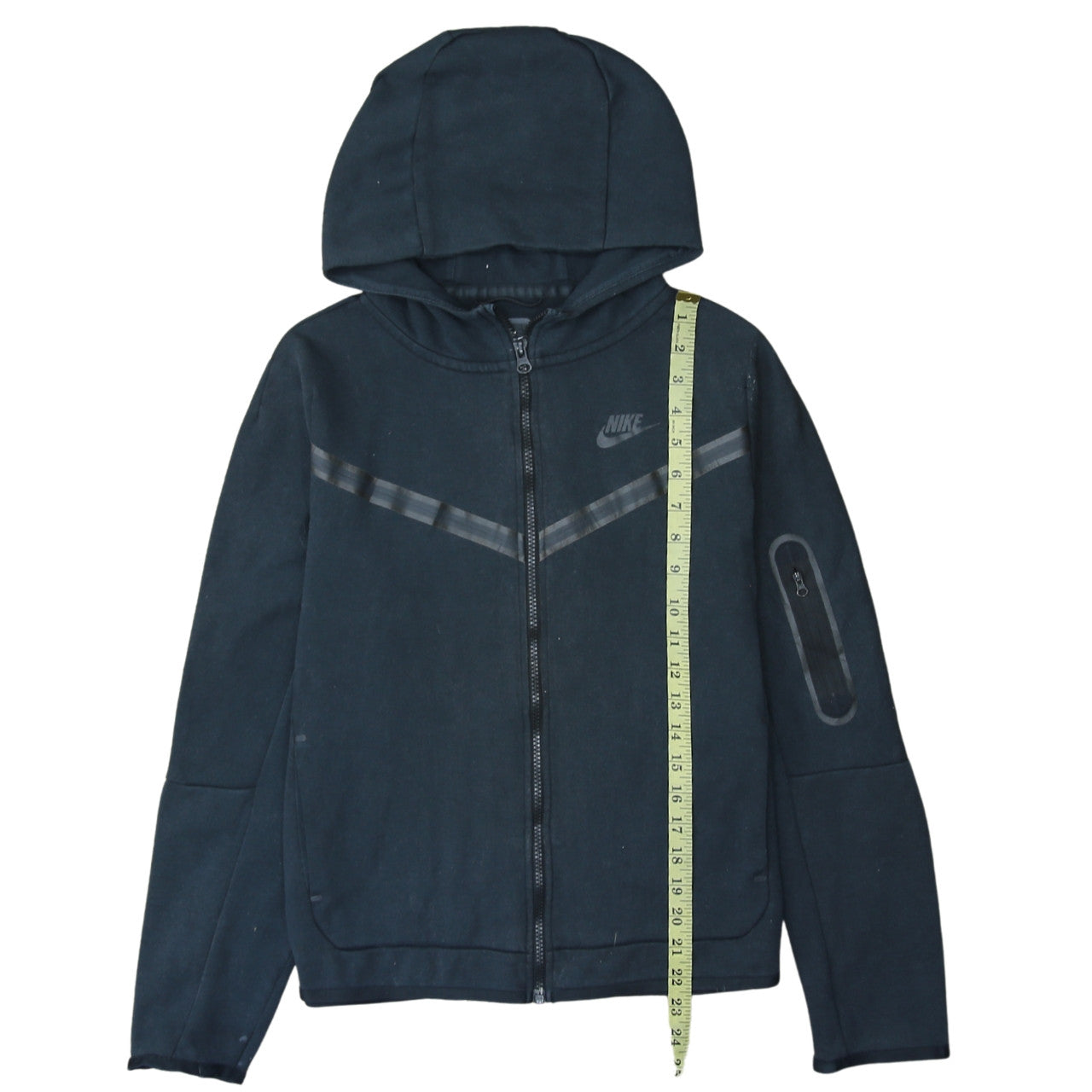 Nike Boys Black XL Full Zip Fleece Hoodie with Logo and Hood