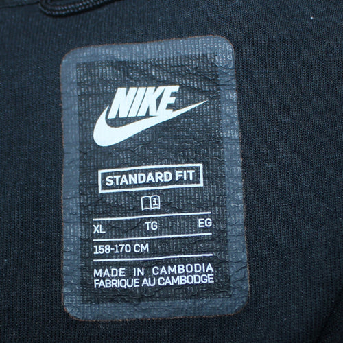 Nike Boys Black XL Full Zip Fleece Hoodie with Logo and Hood