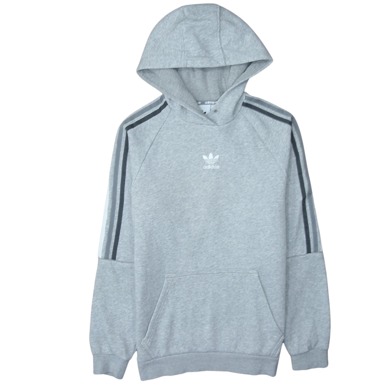Adidas Mens Grey Pullover Hoodie Small Regular Fit Fleece