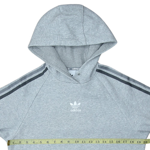 Adidas Mens Grey Pullover Hoodie Small Regular Fit Fleece
