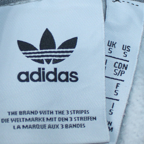 Adidas Mens Grey Pullover Hoodie Small Regular Fit Fleece