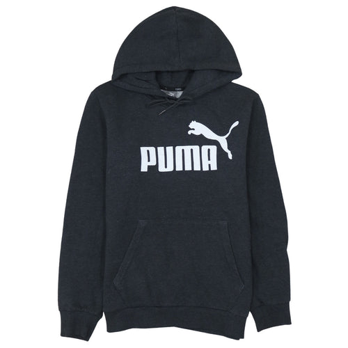 Puma Men's Black Pullover Hoodie Sweatshirt Size M Fleece Lined Casual