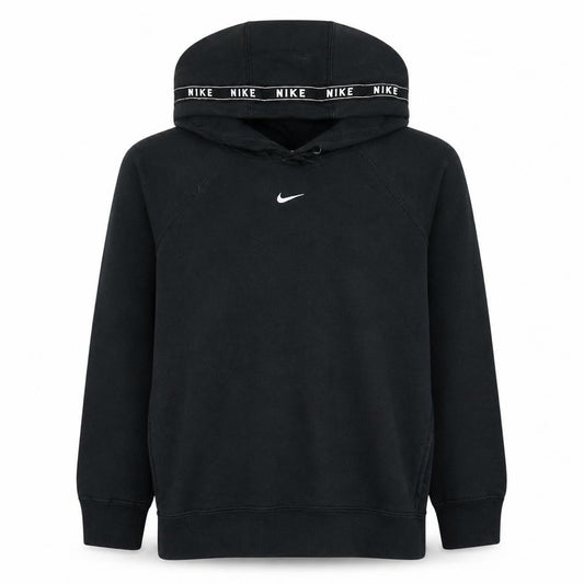 Front view of Nike Men's Black Pullover Hoodie S Regular Fit Fleece Sportswear