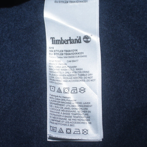 Timberland Men's Blue Logo Crew Neck Pullover Sweatshirt L