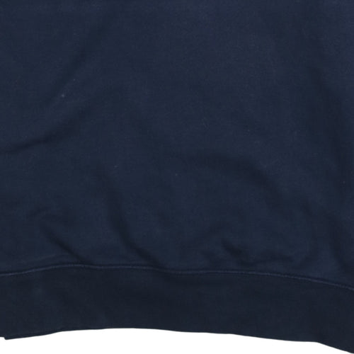 Timberland Men's Blue Logo Crew Neck Pullover Sweatshirt L