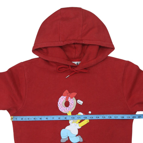 Primark The Simpsons Men's Red Pullover Hoodie XS Homer Graphic