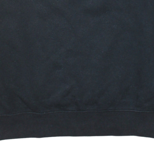 Nike Men's Black Small Crew Neck Pullover Sweatshirt Logo Fleece