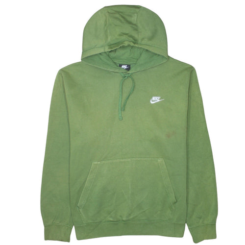 Nike Men's Green Pullover Hoodie M Logo Fleece Sportswear