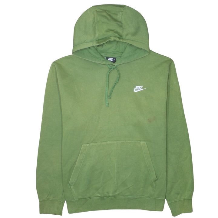 Nike Men's Green Pullover Hoodie M Logo Fleece Sportswear
