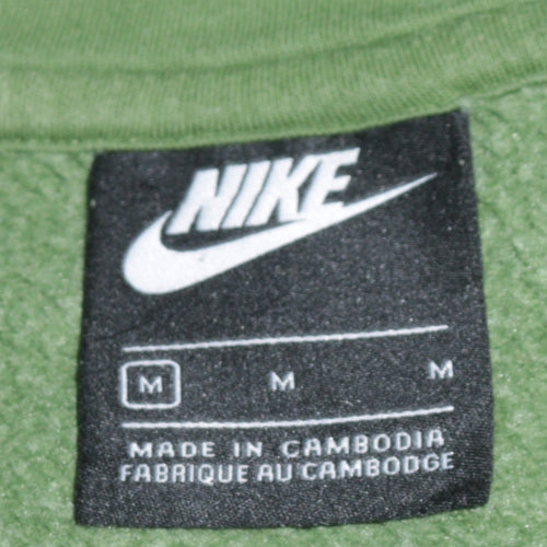 Nike Men's Green Pullover Hoodie M Logo Fleece Sportswear