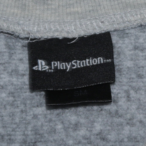 PlayStation Mens Grey Logo Crew Neck Sweatshirt Size S