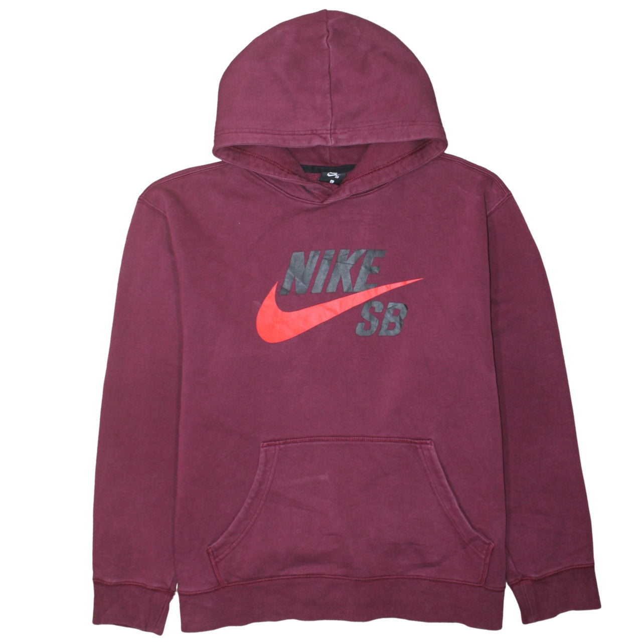 Nike SB Men's Red Pullover Hoodie Large Fleece Logo Skateboarding
