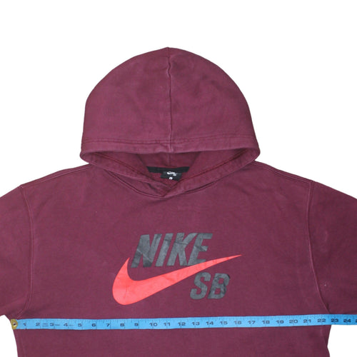 Nike SB Men's Red Pullover Hoodie Large Fleece Logo Skateboarding