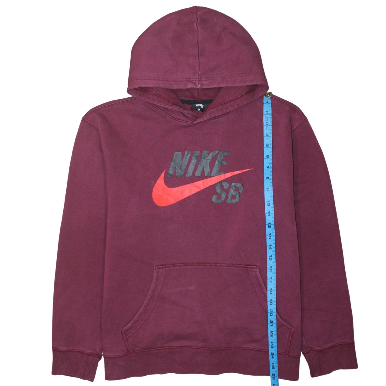 Nike SB Men's Red Pullover Hoodie Large Fleece Logo Skateboarding