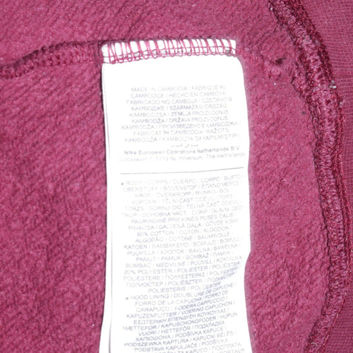 Nike SB Men's Red Pullover Hoodie Large Fleece Logo Skateboarding