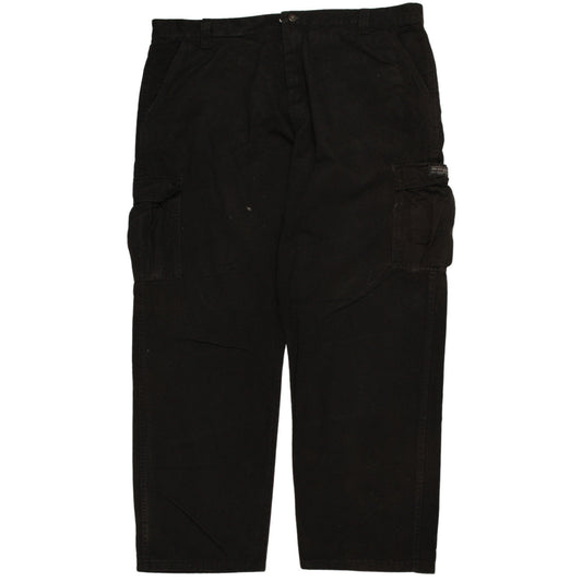 Wrangler Men's Black Cargo Jeans 42x30 Relaxed Fit Cotton Denim
