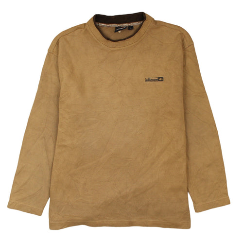 Ellesse Men Beige L Pullover Sweatshirt Classic Crew Neck