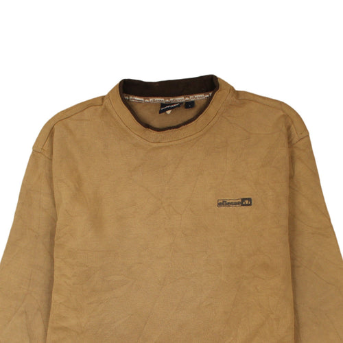 Ellesse Men Beige L Pullover Sweatshirt Classic Crew Neck