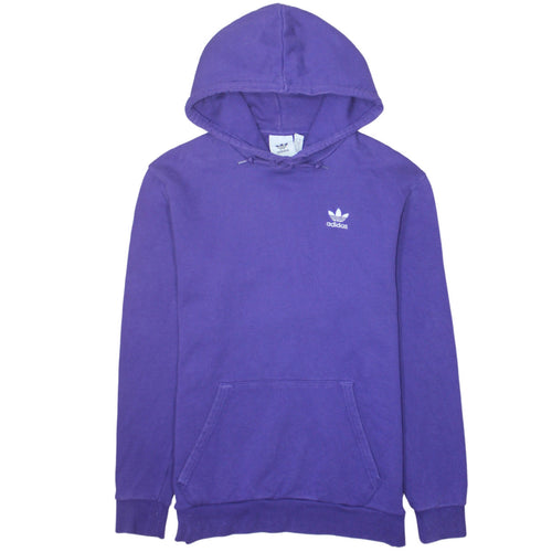 Adidas Men's Purple Pullover Hoodie Size S Regular Fit Logo Sportswear