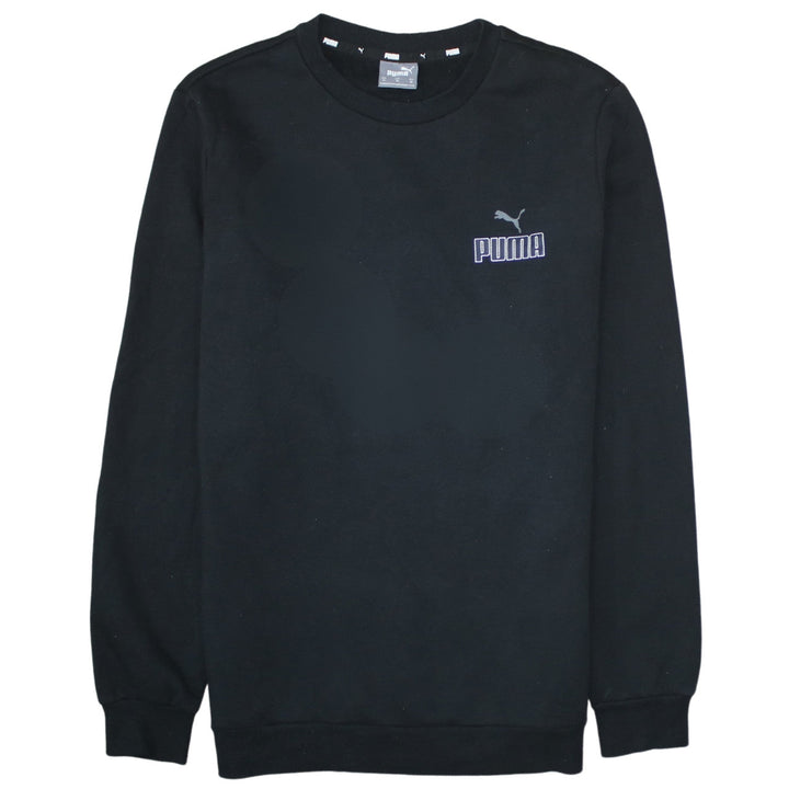 Puma Men's Black Logo Pullover Sweatshirt Medium