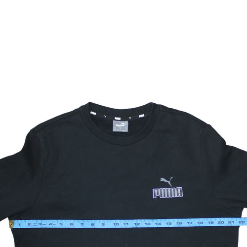 Puma Men's Black Logo Pullover Sweatshirt Medium