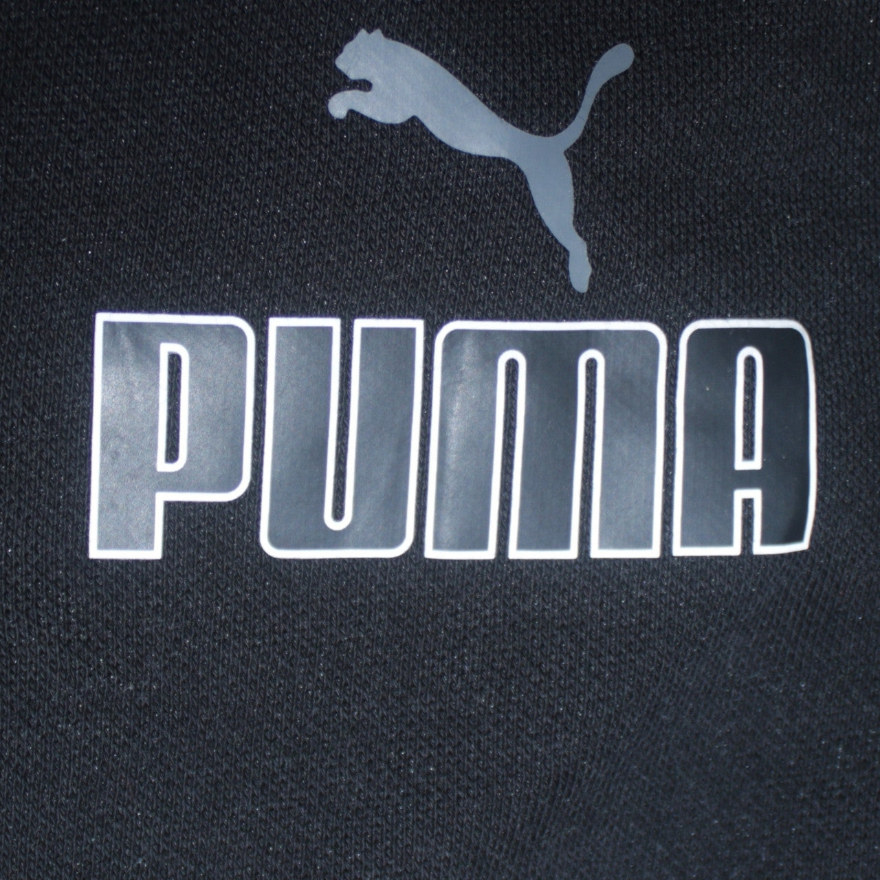 Puma Men's Black Logo Pullover Sweatshirt Medium