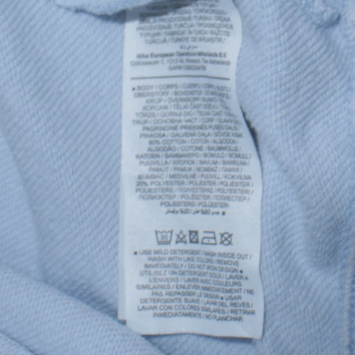 Nike Womens Light Blue Crew Neck Pullover Sweatshirt XS