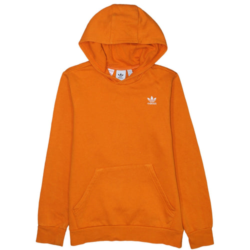 Adidas Boys Orange Hooded Pullover Sweatshirt 13-14 Years Classic Fit