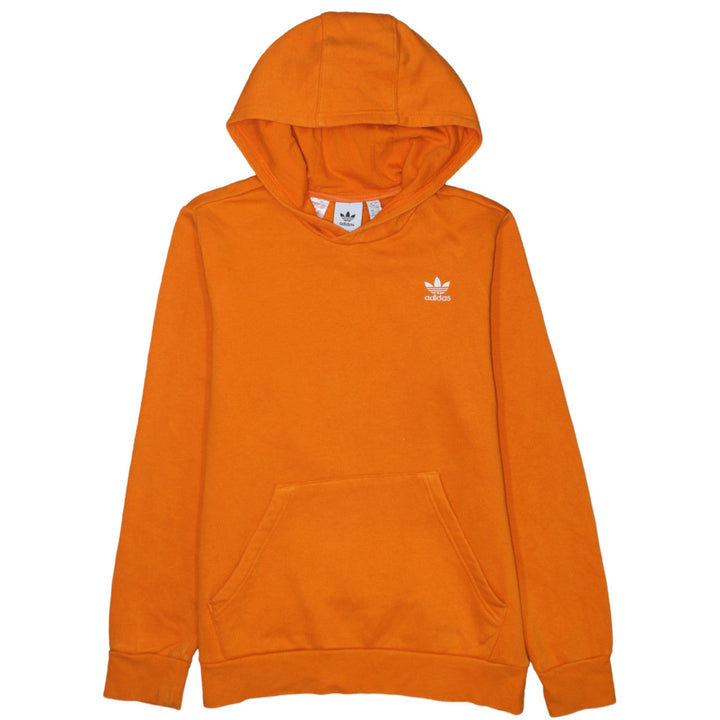 Adidas Boys Orange Hooded Pullover Sweatshirt 13-14 Years Classic Fit