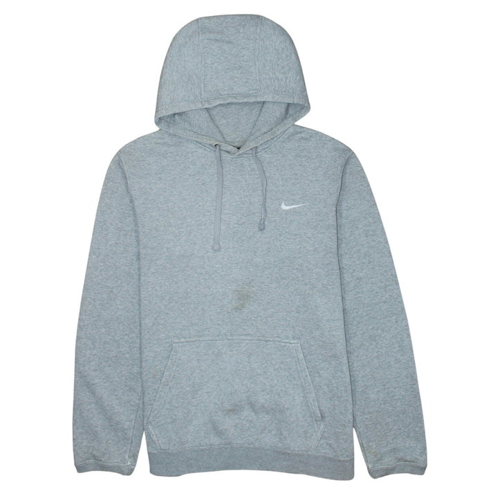 Nike Men's Grey Pullover Hoodie M Regular Fit Fleece Sweatshirt