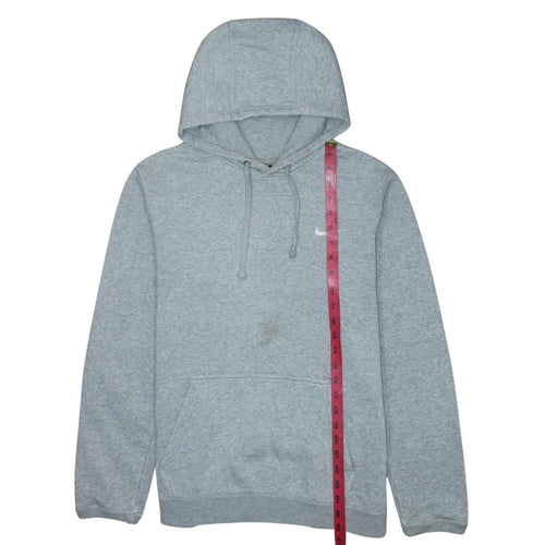 Nike Men's Grey Pullover Hoodie M Regular Fit Fleece Sweatshirt