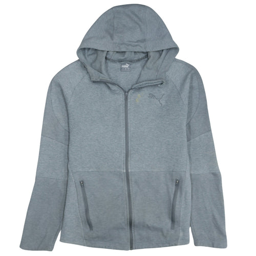 Puma Mens Grey Full Zip Hoodie Size L Sportswear