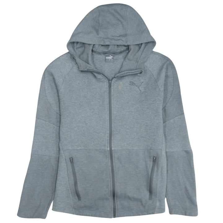 Puma Mens Grey Full Zip Hoodie Size L Sportswear