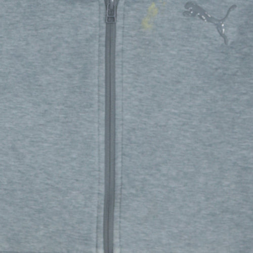 Puma Mens Grey Full Zip Hoodie Size L Sportswear
