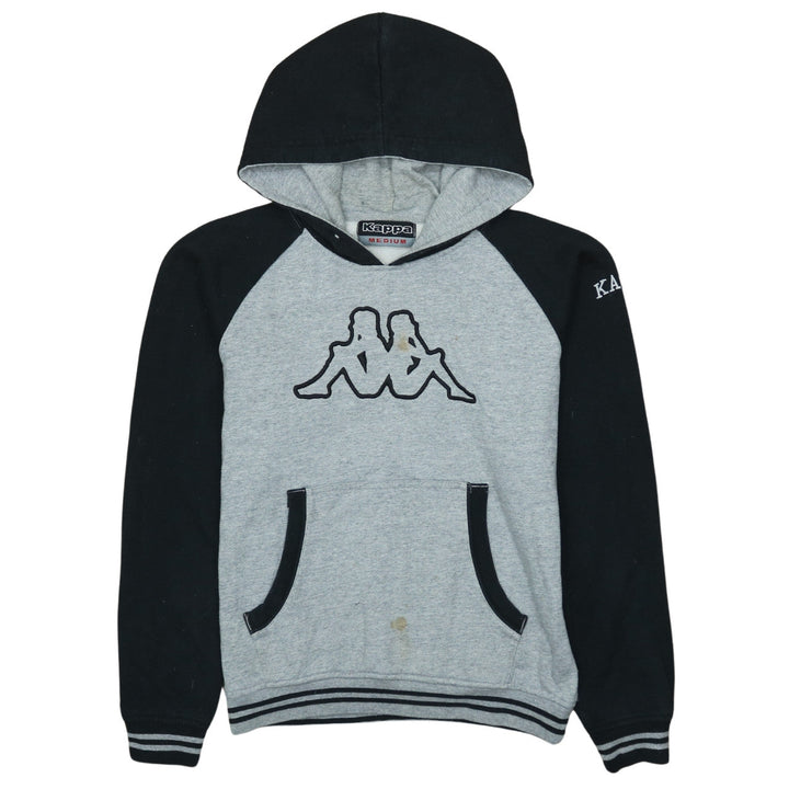 Kappa Men's Grey Pullover Hoodie Medium Sports Logo Sweatshirt