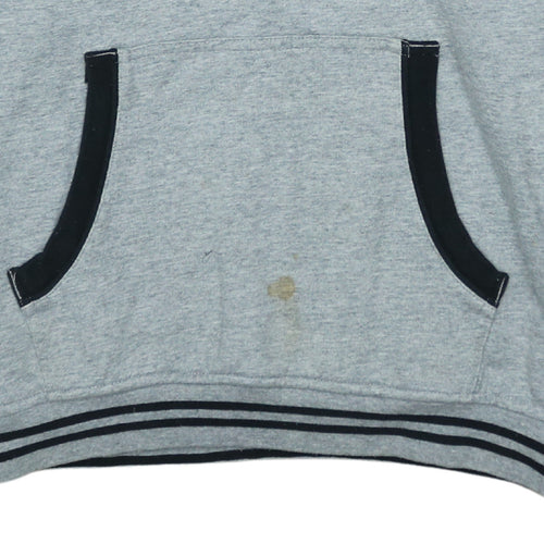 Kappa Men's Grey Pullover Hoodie Medium Sports Logo Sweatshirt