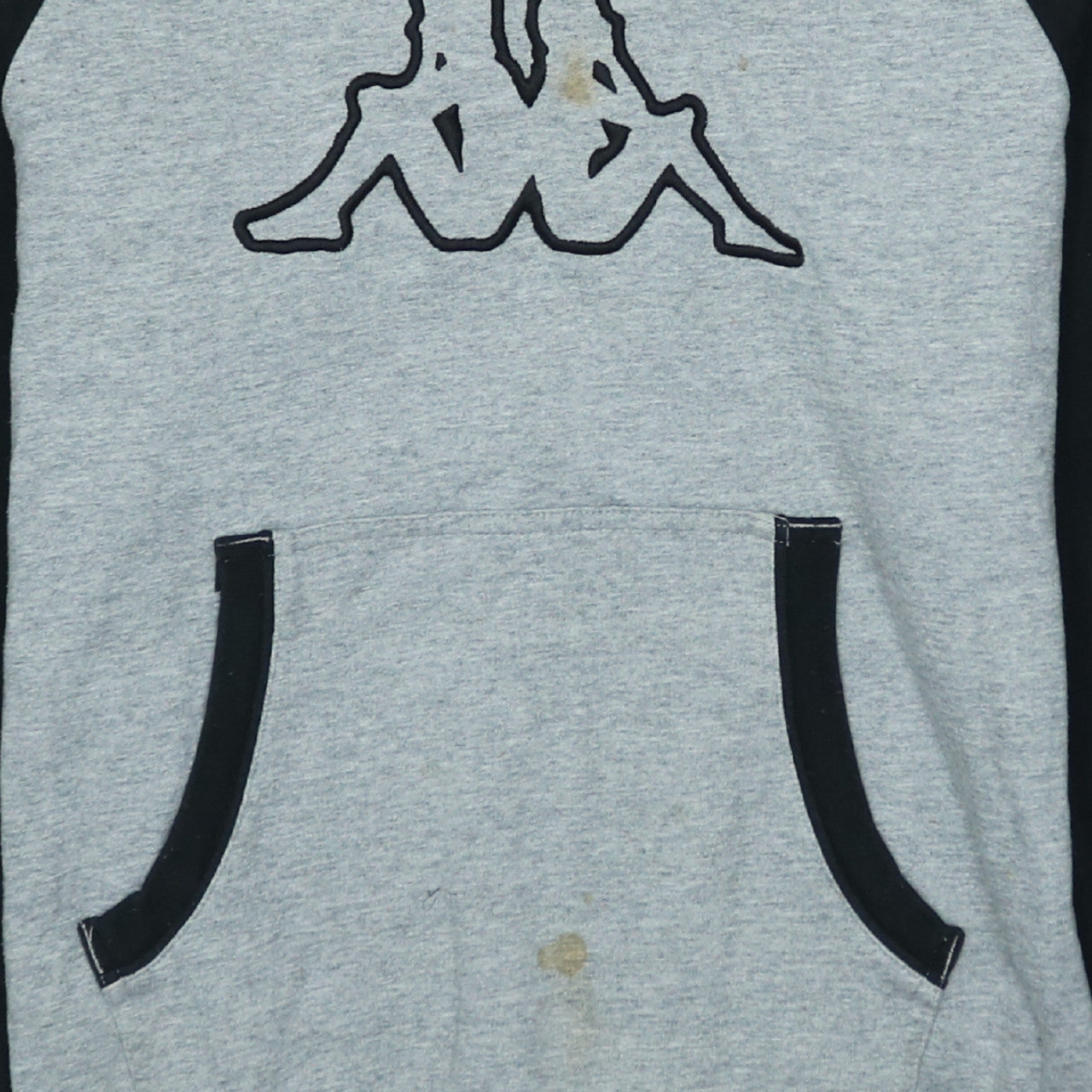Kappa Men's Grey Pullover Hoodie Medium Sports Logo Sweatshirt