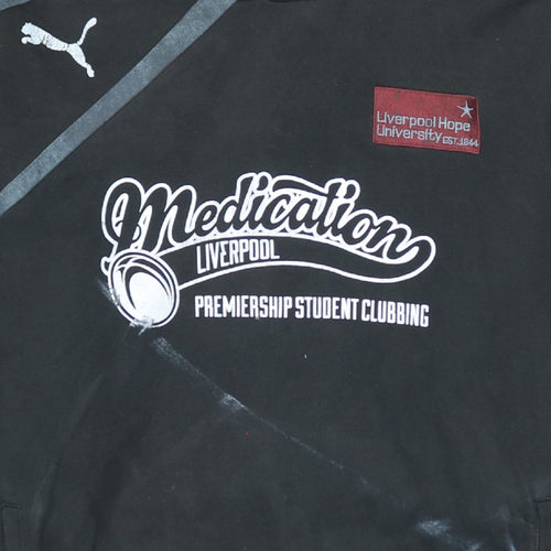 Puma Men's Black XL Pullover Hoodie Liverpool Hope University Graphic