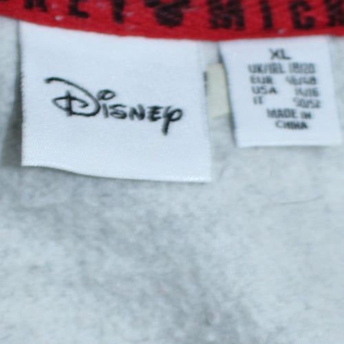 Disney Womens Grey Mickey Mouse XL Pullover Sweatshirt