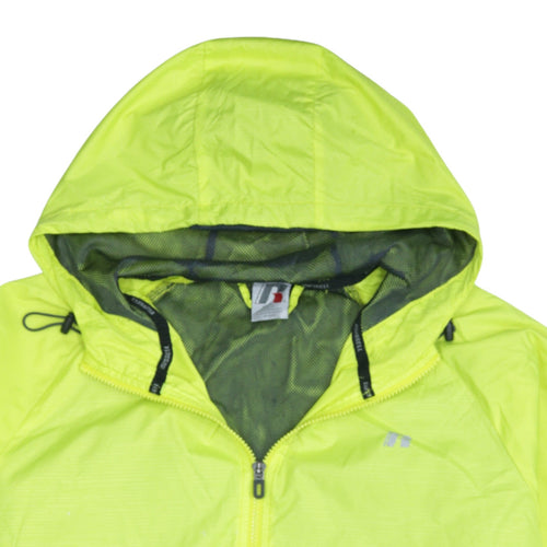 Russell Men's Yellow XL Windbreaker Hooded Sports Jacket