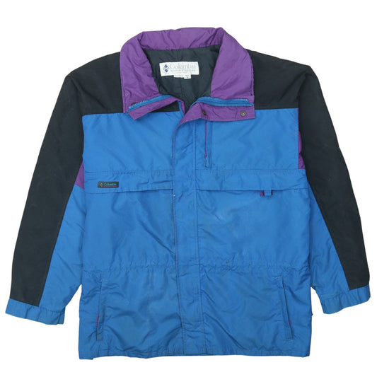 Columbia Mens Blue Purple XL Windbreaker Jacket Waterproof Nylon