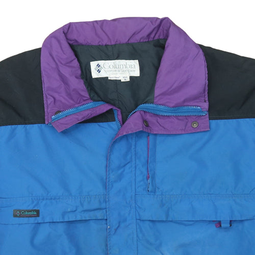 Columbia Mens Blue Purple XL Windbreaker Jacket Waterproof Nylon