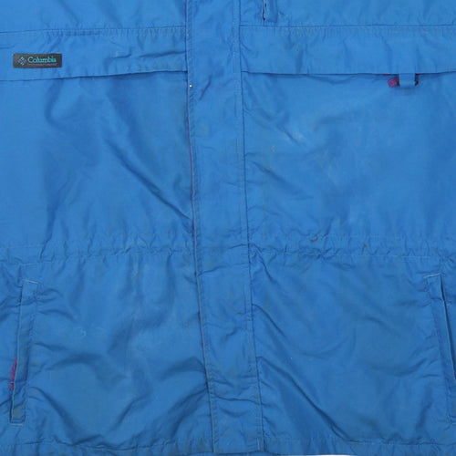 Columbia Mens Blue Purple XL Windbreaker Jacket Waterproof Nylon