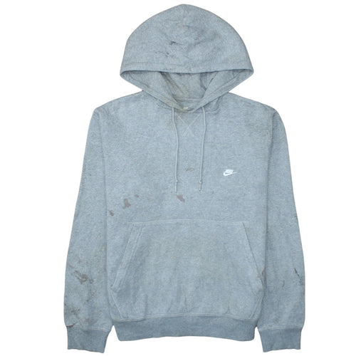 Nike Men's Grey Pullover Fleece Hoodie L Regular Fit
