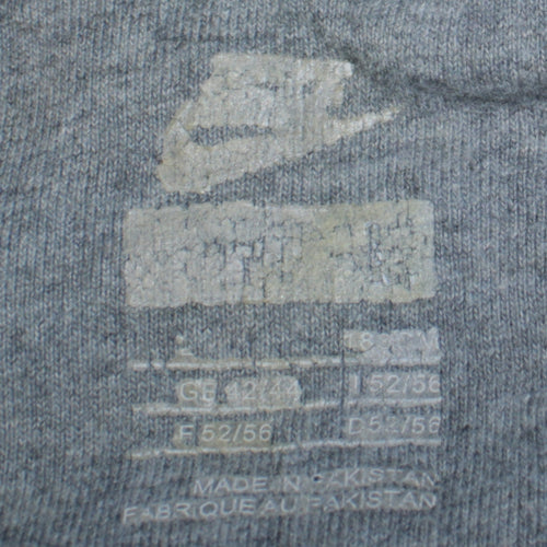 Nike Men's Grey Pullover Fleece Hoodie L Regular Fit
